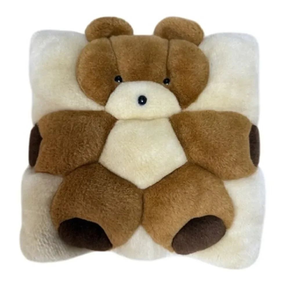 Vintage Bear Throw Pillow T.W.I.E. 12" Decorative Cottage No Tag